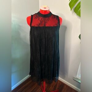 Black Sleeveless Lace Xhilaration Dress